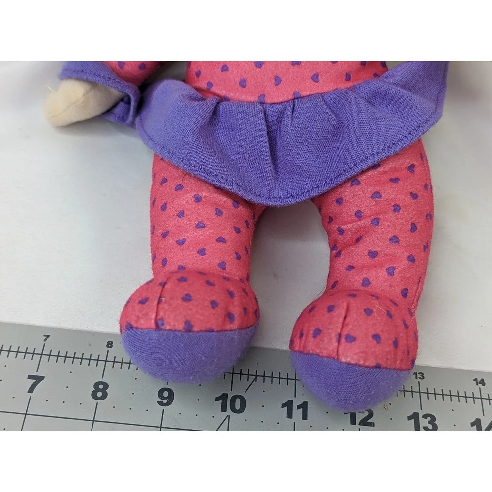 Mattel Rugrats Angelica Doll Plush 12 Inch Pink Purple‎ Hearts Stuffed